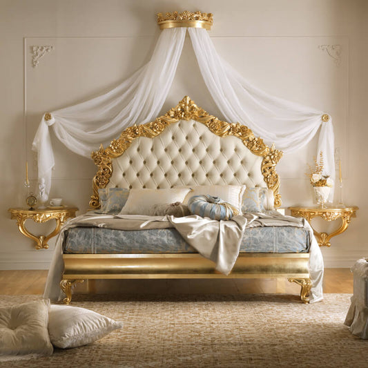 Reproduction Italian Gold Leaf Bed