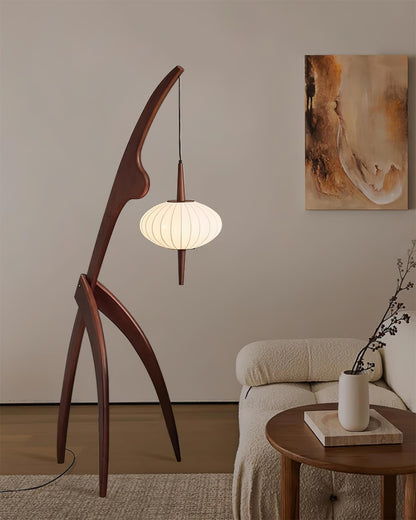 Mantis Wood Torchiere Lamp Floor Lamp