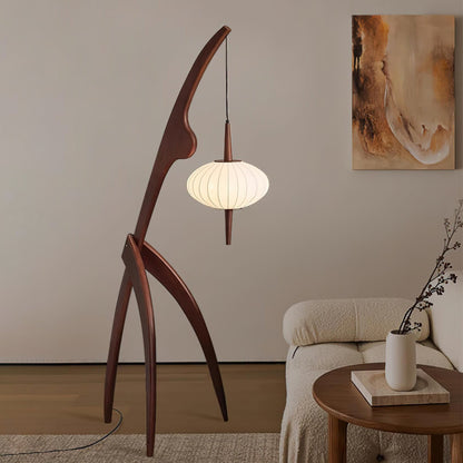 Mantis Wood Torchiere Lamp Floor Lamp