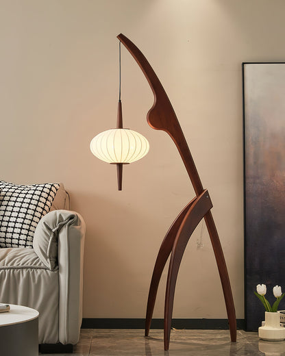 Mantis Wood Torchiere Lamp Floor Lamp