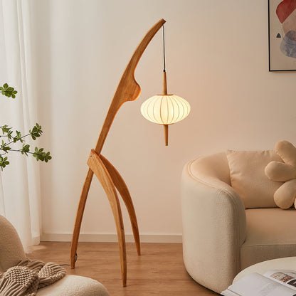 Mantis Wood Torchiere Lamp Floor Lamp