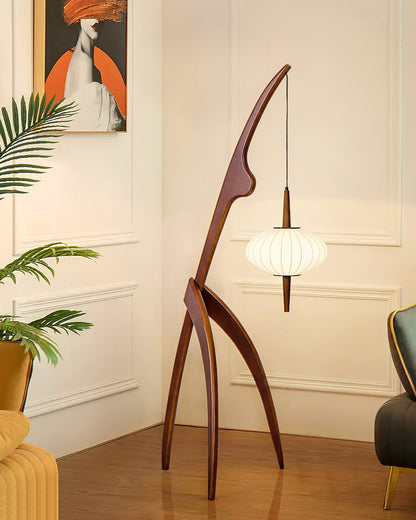 Mantis Wood Torchiere Lamp Floor Lamp