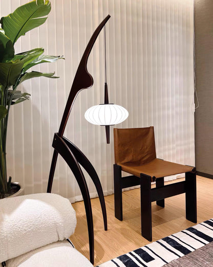 Mantis Wood Torchiere Lamp Floor Lamp