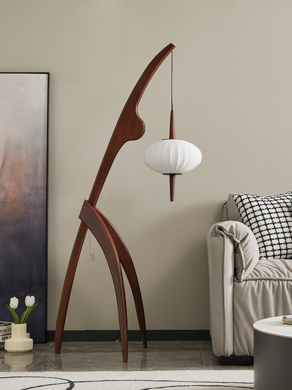 Mantis Wood Torchiere Lamp Floor Lamp