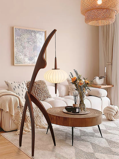 Mantis Wood Torchiere Lamp Floor Lamp