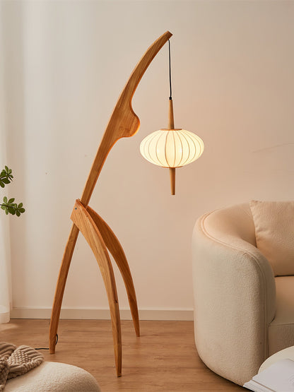 Mantis Wood Torchiere Lamp Floor Lamp