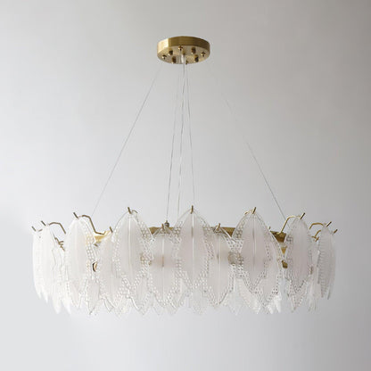 Maple Leaf Glass Ceiling fixture Chandelier