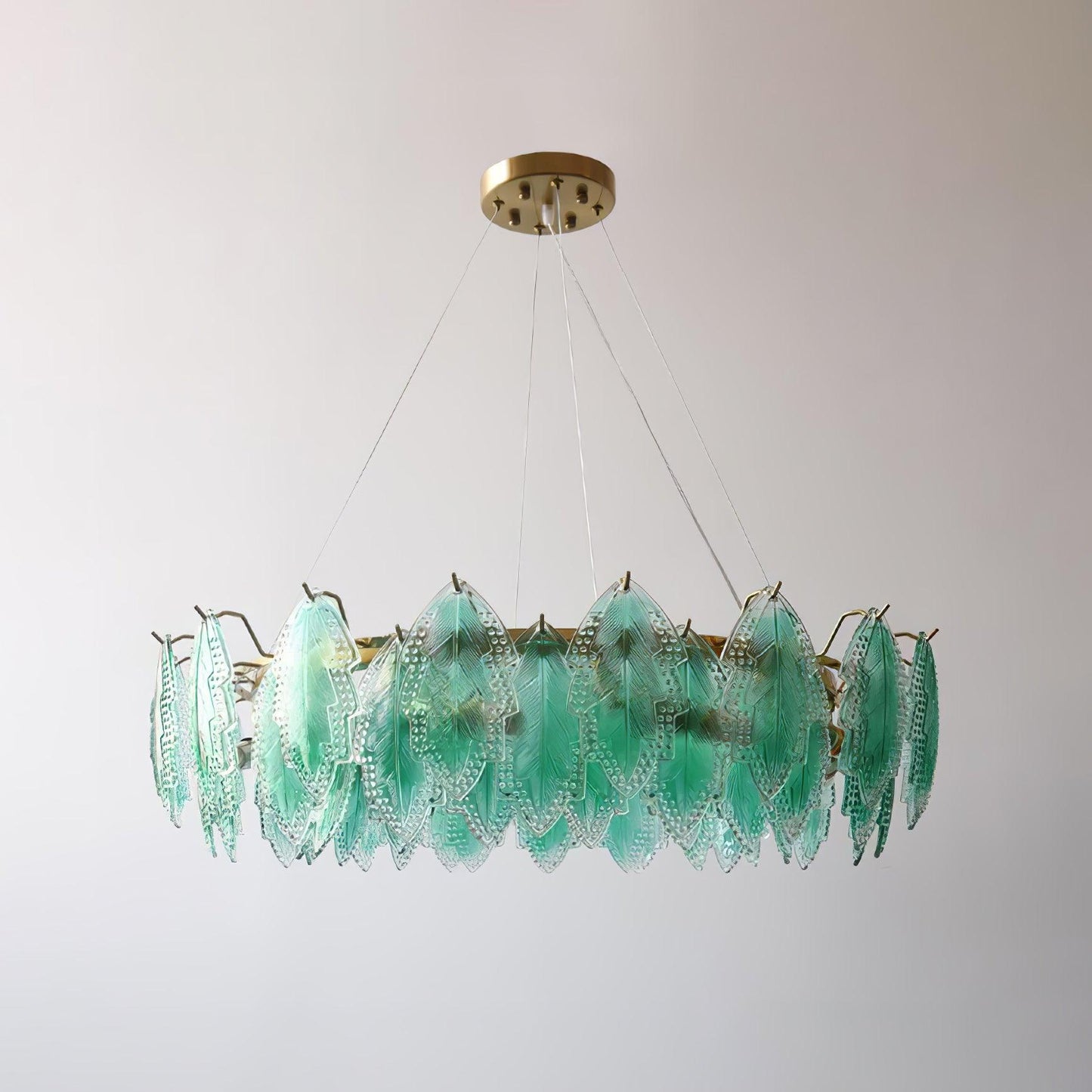 Maple Leaf Glass Ceiling fixture Chandelier