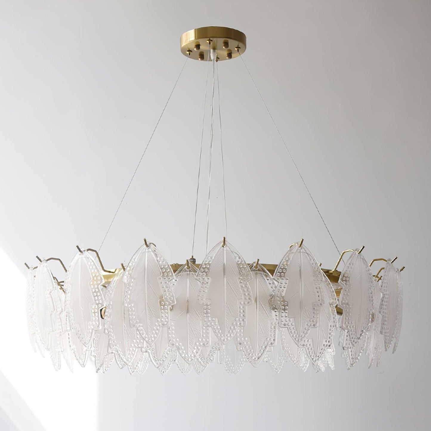 Maple Leaf Glass Ceiling fixture Chandelier