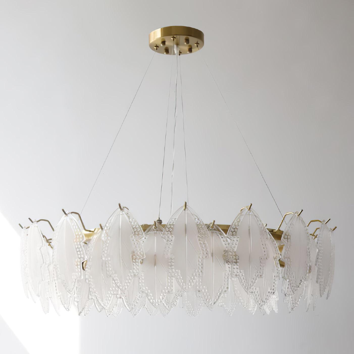 Maple Leaf Glass Ceiling fixture Chandelier