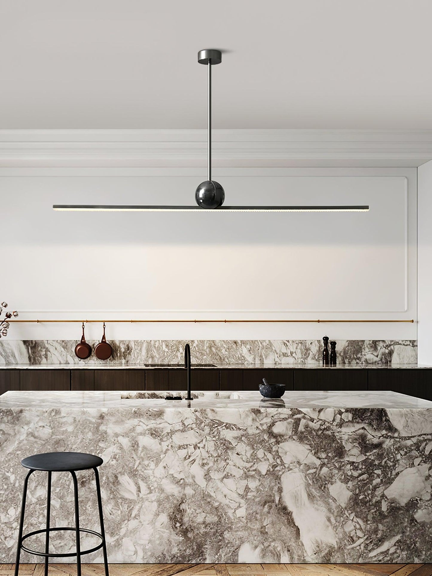 Marble Linear Ceiling light fitting Pendant Lamp