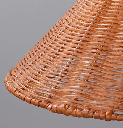 Marble Orb Rattan Table Lamp