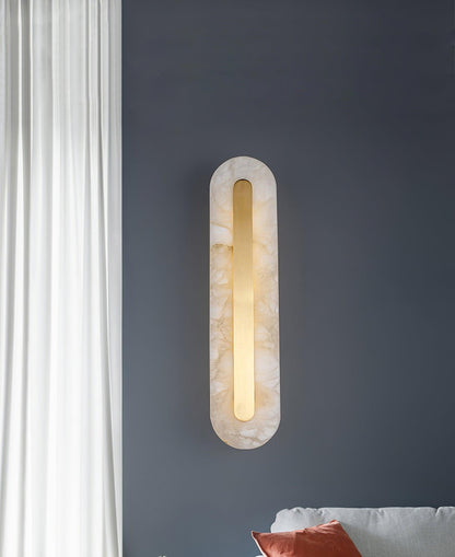 Alabaster Rounded Wall Light