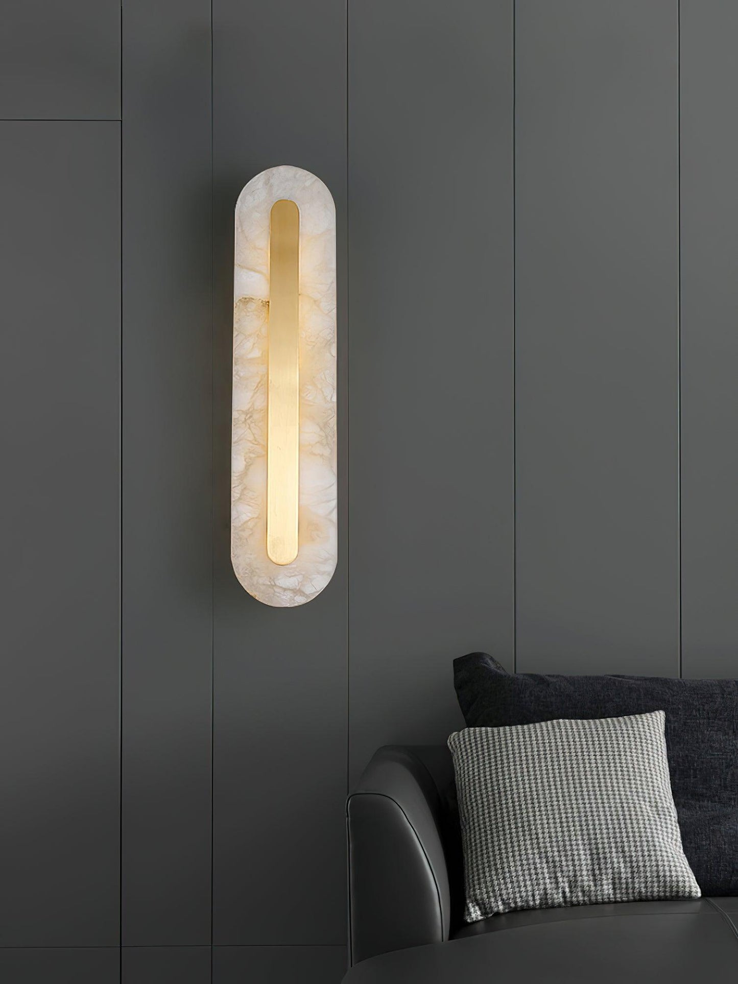 Alabaster Rounded Wall Light