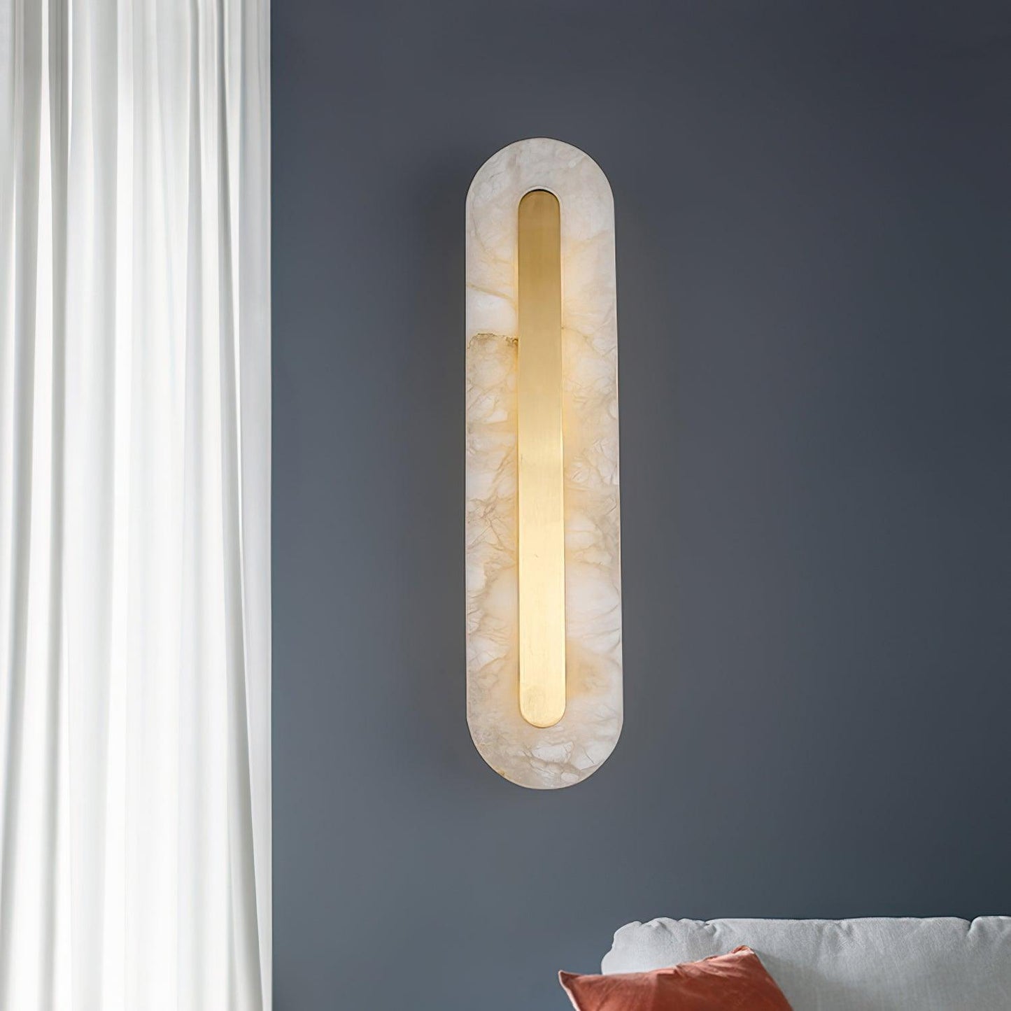 Alabaster Rounded Wall Light