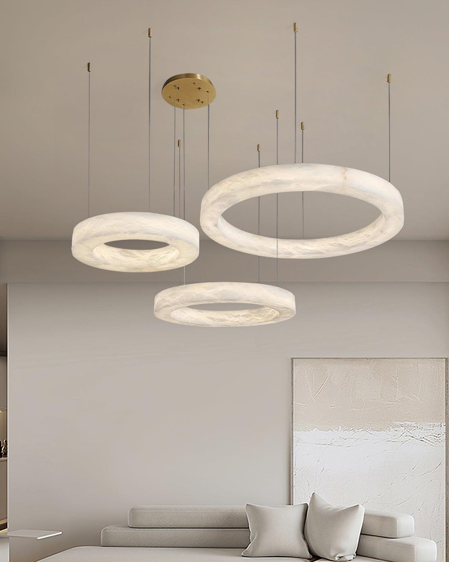 Marika Alabaster Electrolier Chandelier