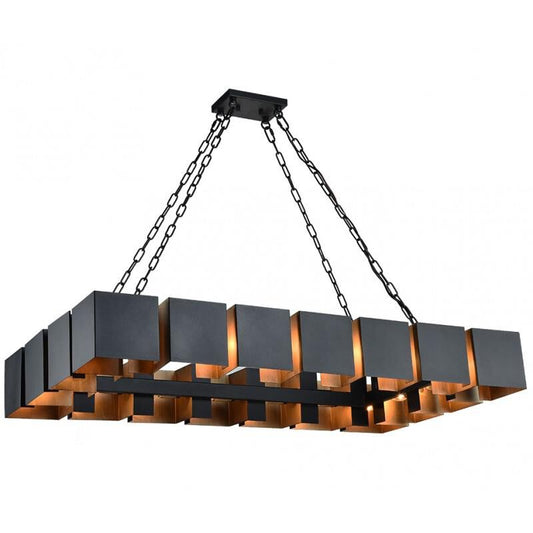 Matteo Lighting Mattone 46 Inch 18 Light Linear Suspension Light Cp763383