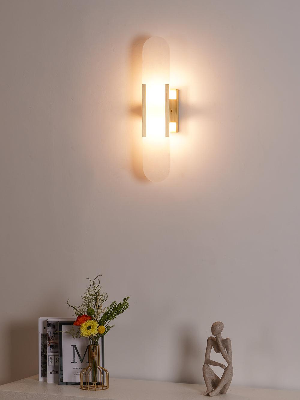 Melange Elongated Alabaster Wall sconce Wall Lamp