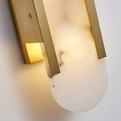 Melange Elongated Alabaster Wall sconce Wall Lamp