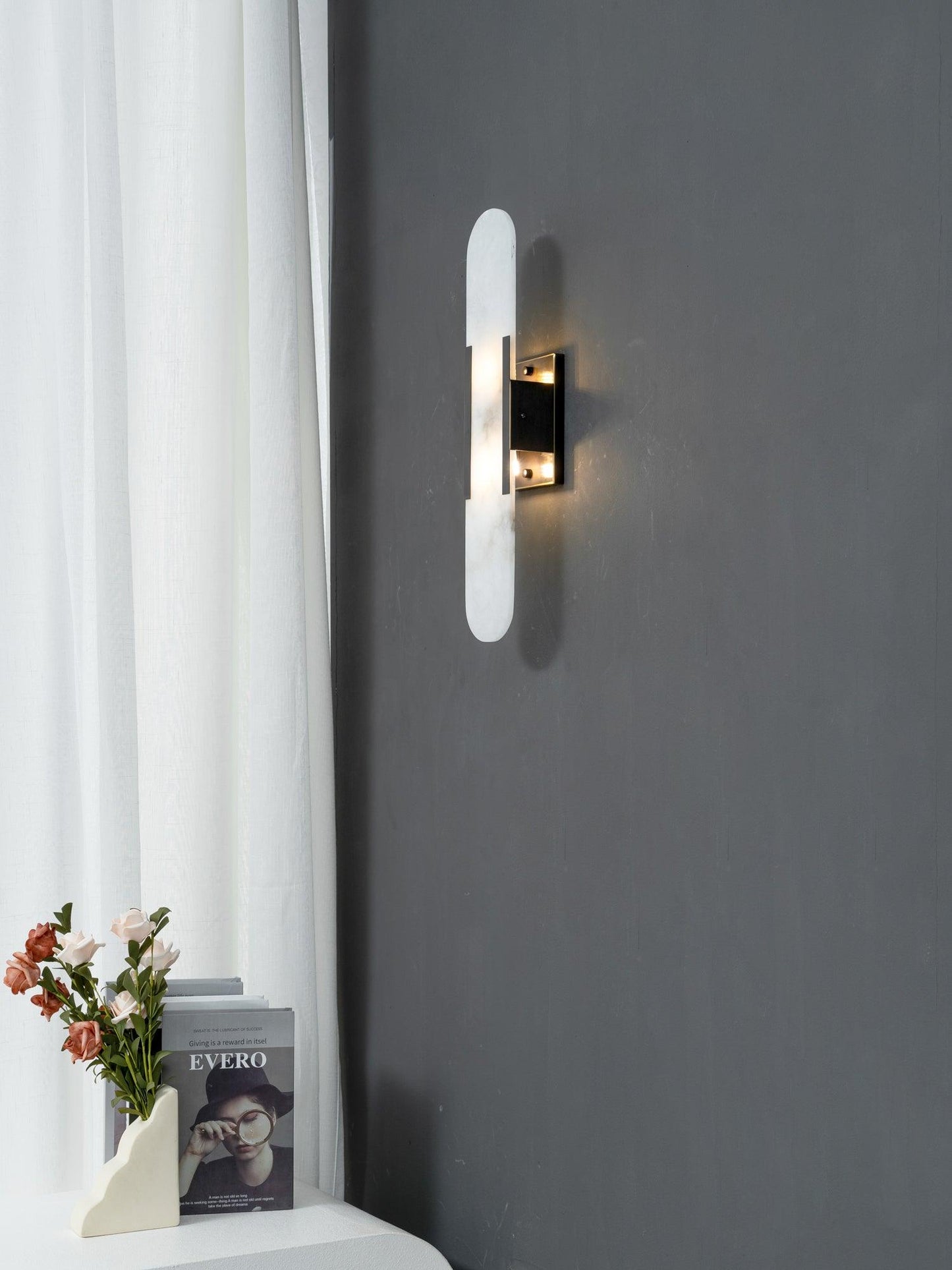 Melange Elongated Alabaster Wall sconce Wall Lamp