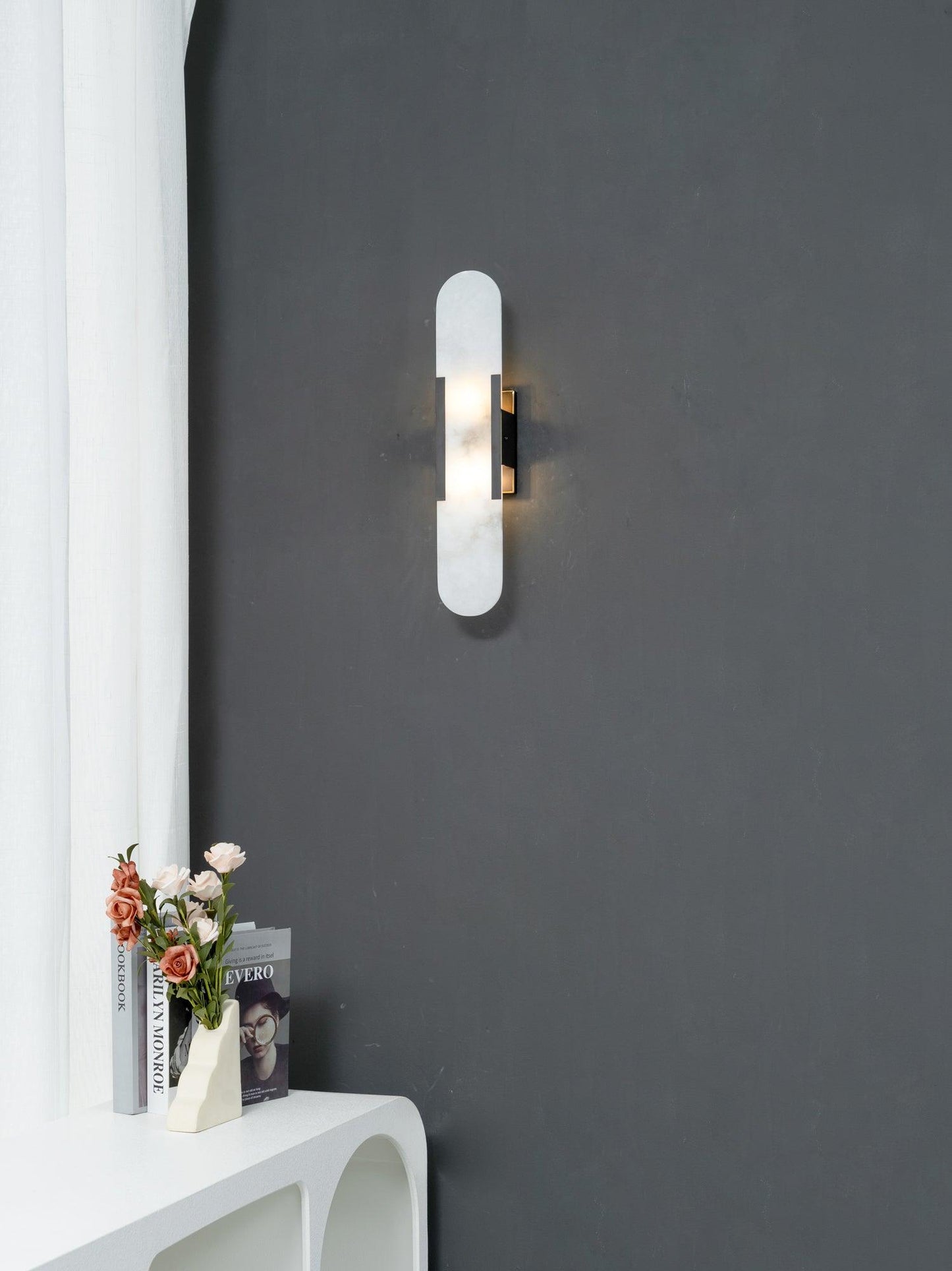 Melange Elongated Alabaster Wall sconce Wall Lamp