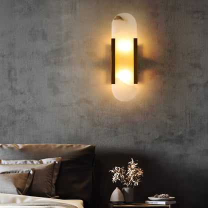 Melange Elongated Alabaster Wall sconce Wall Lamp