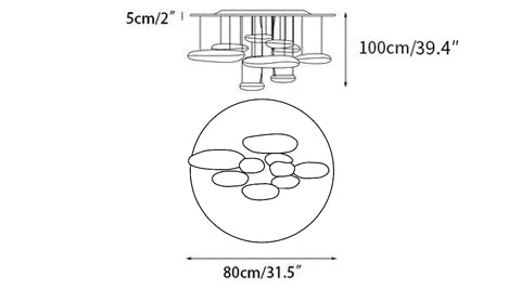 Mercury Flush mount light Ceiling Lamp