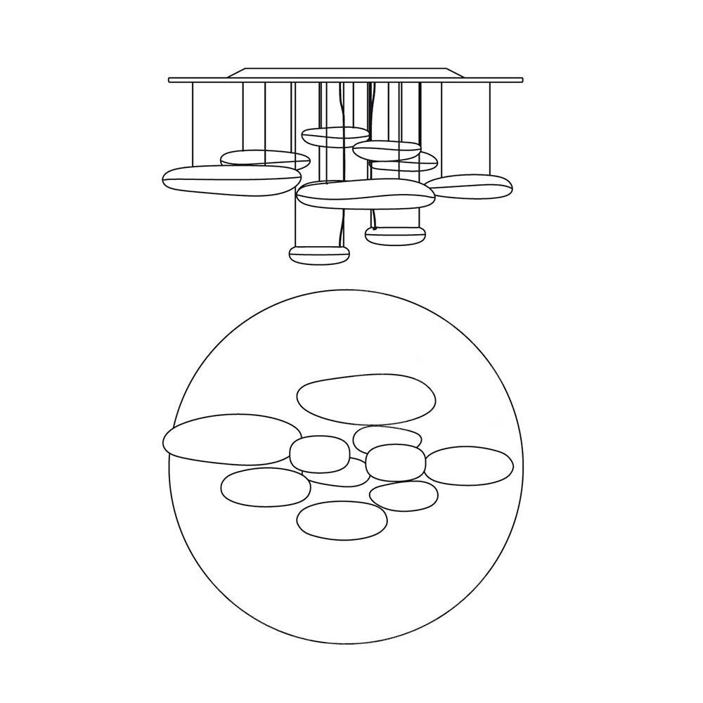 Mercury Flush mount light Ceiling Lamp