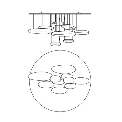 Mercury Flush mount light Ceiling Lamp