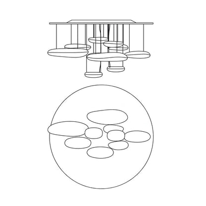 Mercury Flush mount light Ceiling Lamp