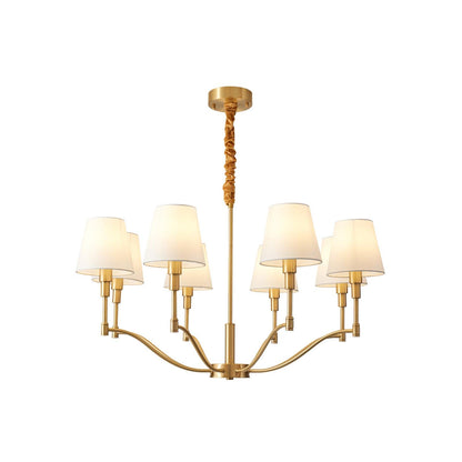 Meridian Mid Century Brass Pendant light Chandelier