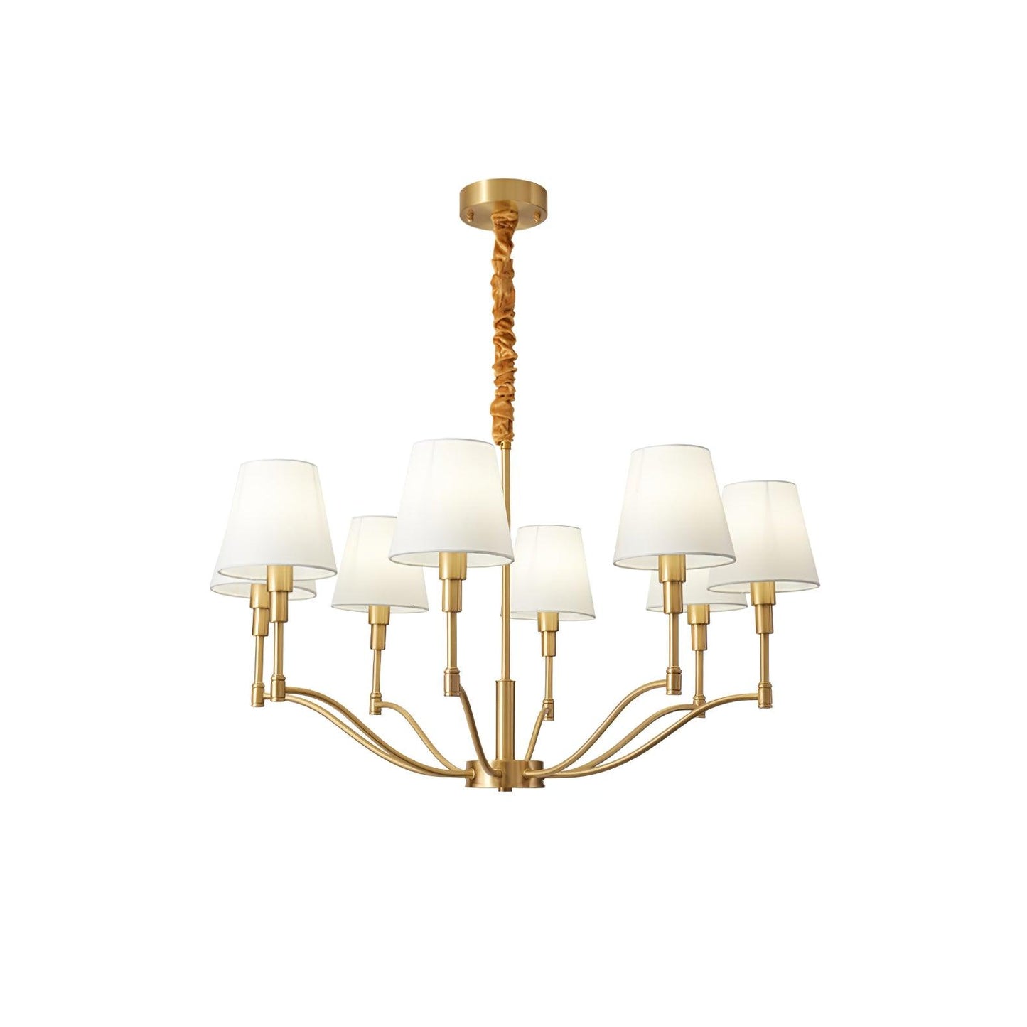 Meridian Mid Century Brass Pendant light Chandelier