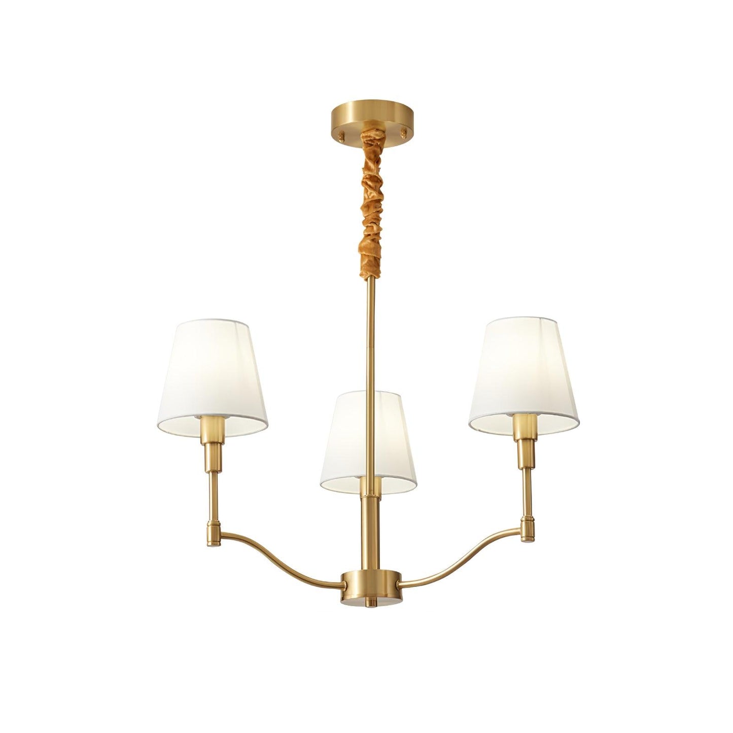 Meridian Mid Century Brass Pendant light Chandelier