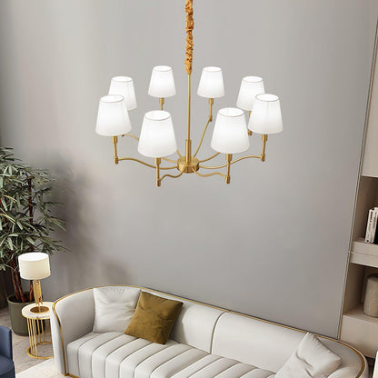 Meridian Mid Century Brass Pendant light Chandelier