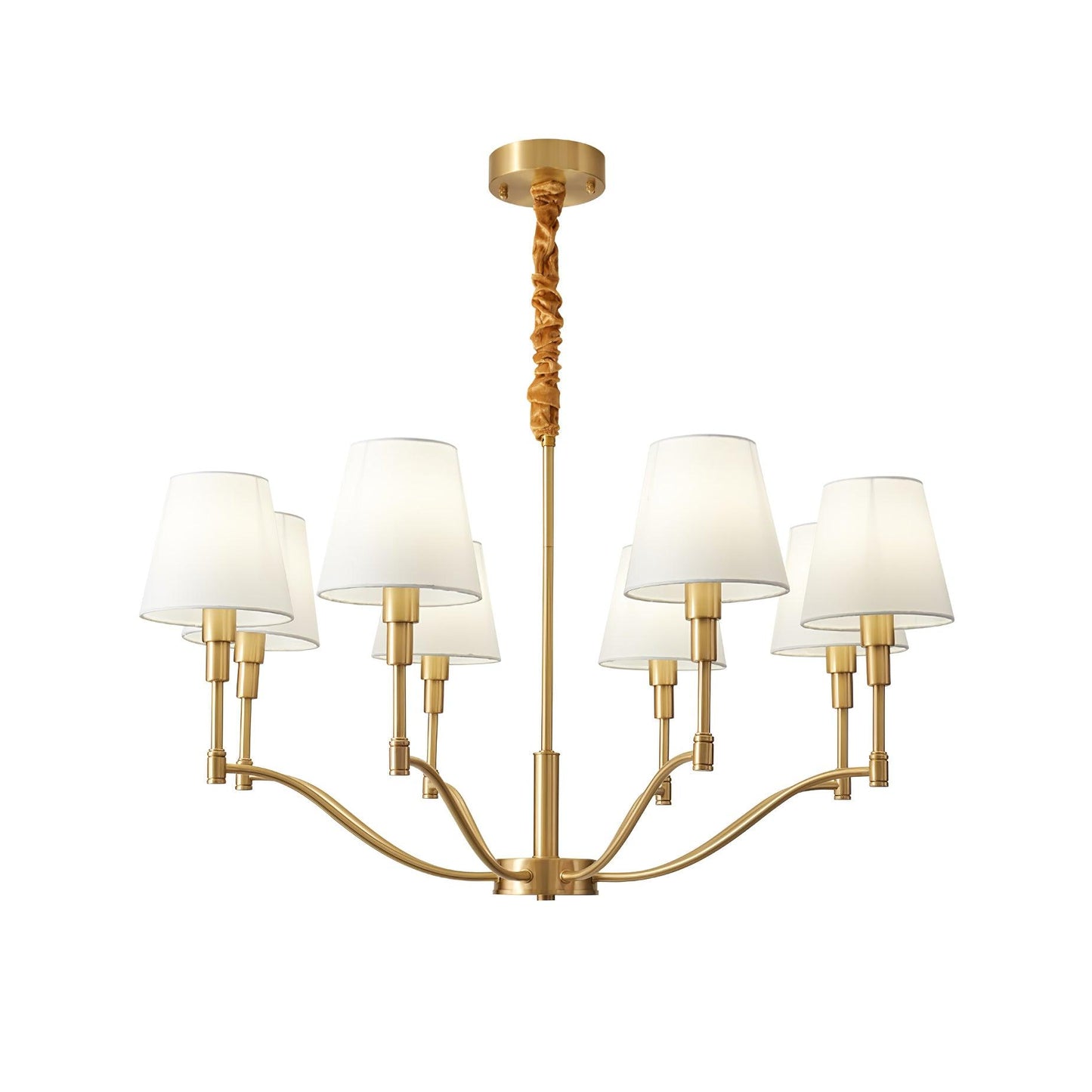 Meridian Mid Century Brass Pendant light Chandelier