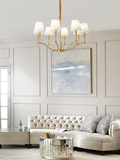 Meridian Mid Century Brass Pendant light Chandelier