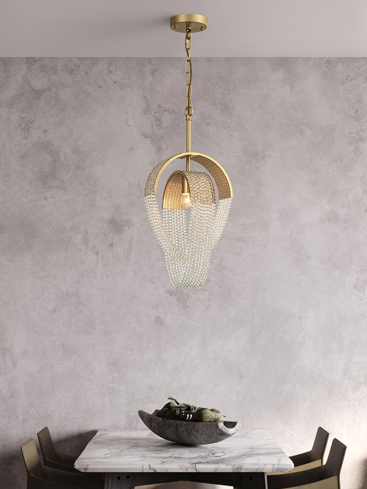 Mesh Crystal Crown Chandelier