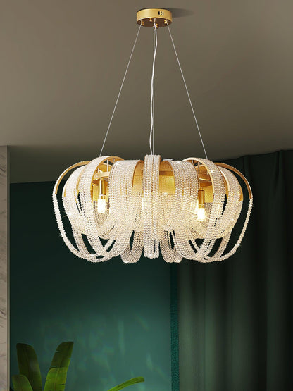 Mesh Crystal Crown Chandelier