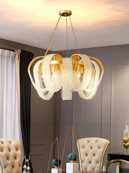 Mesh Crystal Crown Chandelier