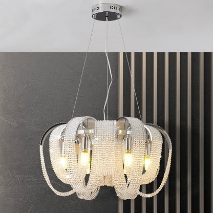 Mesh Crystal Crown Chandelier