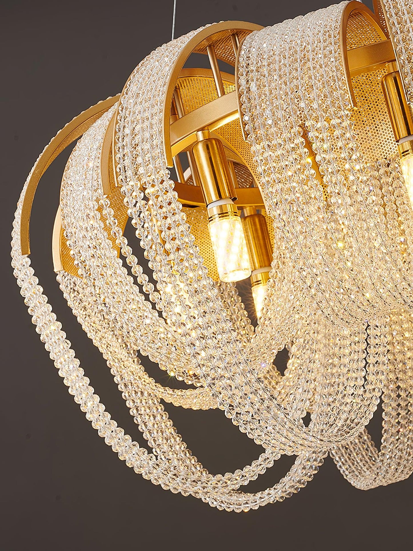 Mesh Crystal Crown Chandelier