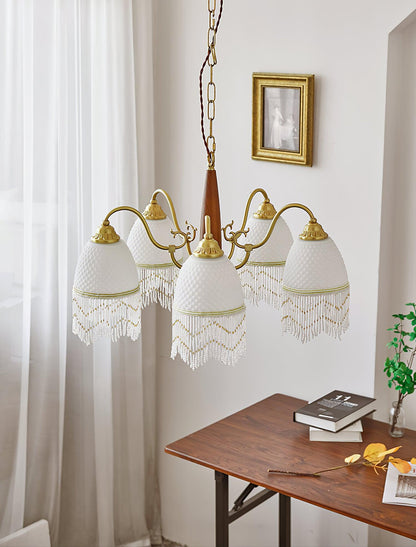 Mesh Tassel Glass Electrolier Chandelier