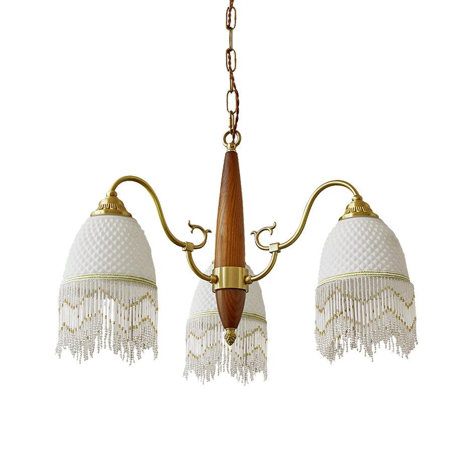 Mesh Tassel Glass Electrolier Chandelier