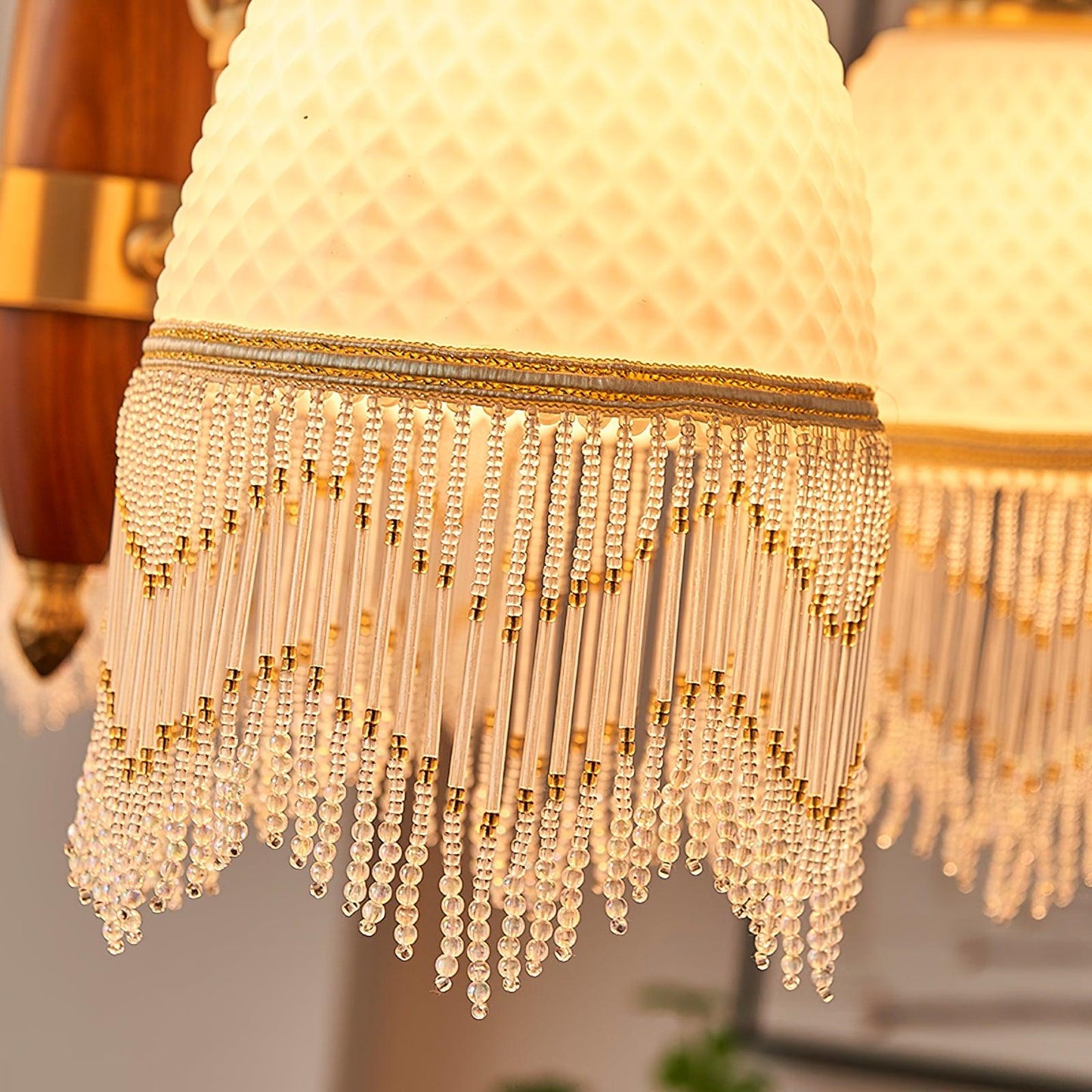 Mesh Tassel Glass Electrolier Chandelier