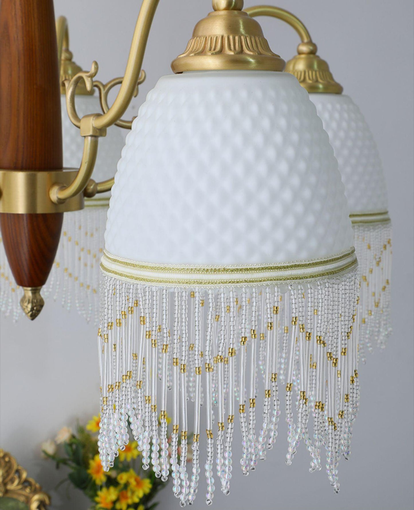 Mesh Tassel Glass Electrolier Chandelier