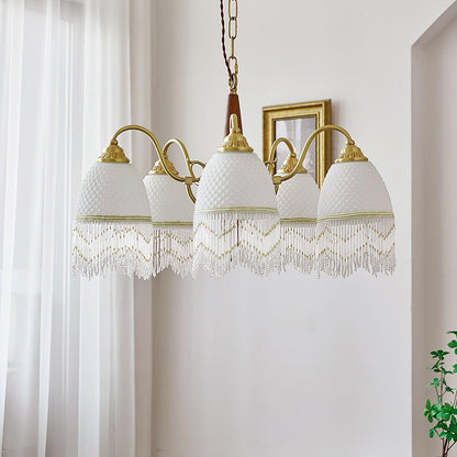 Mesh Tassel Glass Electrolier Chandelier