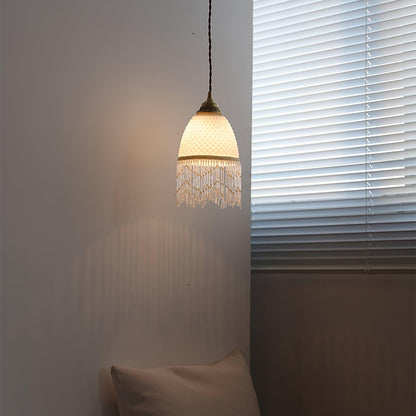 Mesh Tassel Glass Houselight Pendant Light