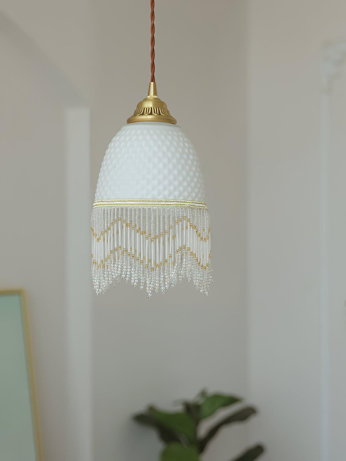 Mesh Tassel Glass Houselight Pendant Light