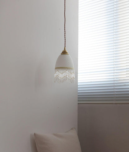 Mesh Tassel Glass Houselight Pendant Light