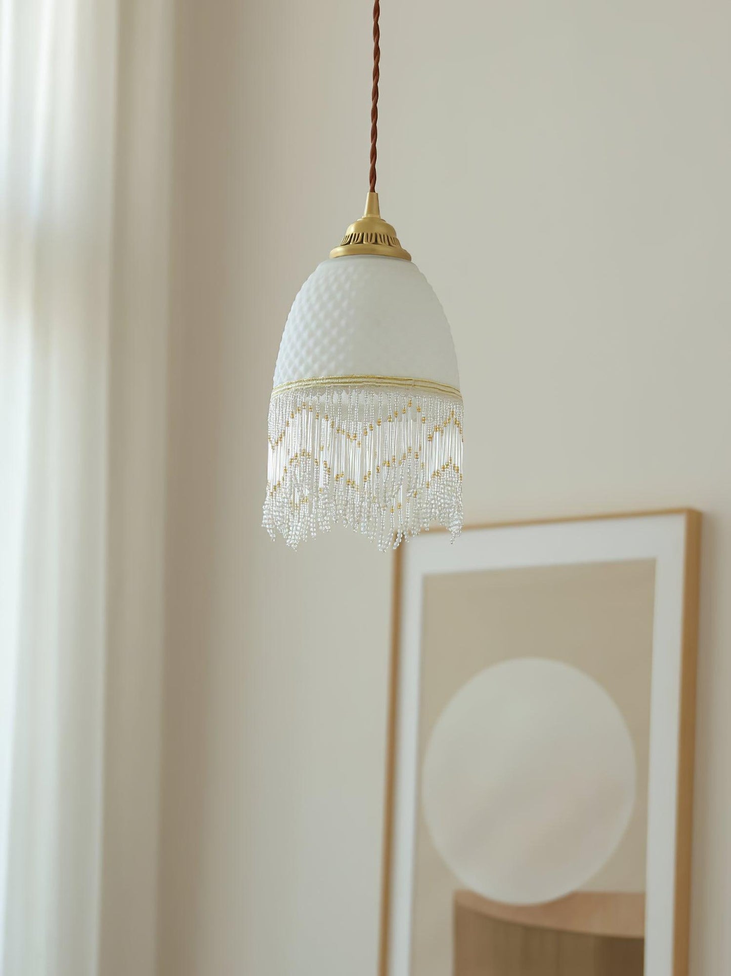 Mesh Tassel Glass Houselight Pendant Light